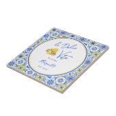 Personalized Newlywed Mediterranean Coastal Home  Fliese (Seite)