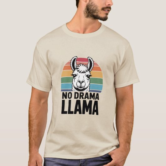 Personalized No drama Llama   T-Shirt (Vorderseite)