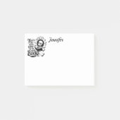 Personalized No Such Thing As Too Many Books Post-it Klebezettel (Vorderseite)