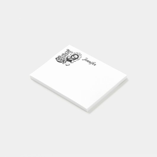 Personalized No Such Thing As Too Many Books Post-it Klebezettel (angewinkelt)