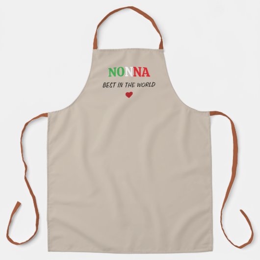 Personalized Nonna Kitchen Apron, Italian Flag  Schürze (Vorderseite)