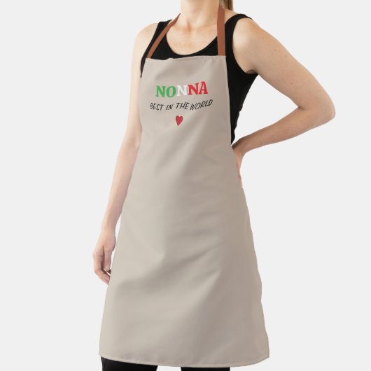 Personalized Nonna Kitchen Apron, Italian Flag Schürze (InSitu)