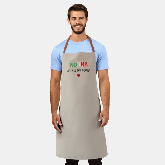 Personalized Nonna Kitchen Apron, Italian Flag  Schürze (Getragen)