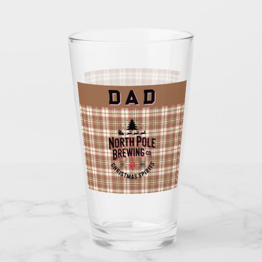 Personalized North Pole Brewing Holiday Ale Glas (Vorderseite)