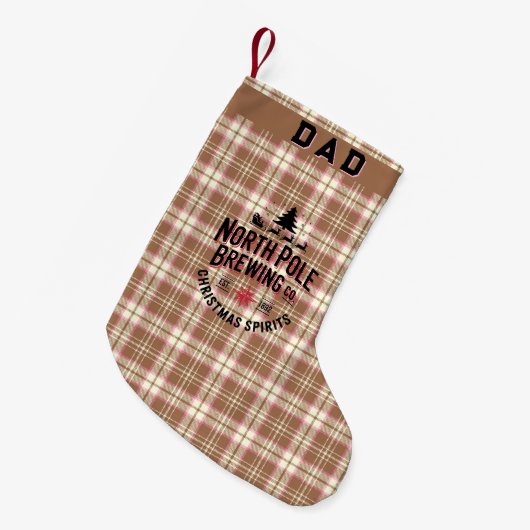 Personalized North Pole Brewing Kleiner Weihnachtsstrumpf (Vorderansicht (hängend))