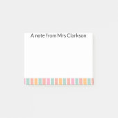 Personalized Note From Your Teacher, thankyou gift Post-it Klebezettel (Vorderseite)