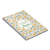 Personalized Notebook – Daisy design Notizblock (Rechte Seite)