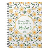 Personalized Notebook – Daisy design Notizblock (Vorderseite)