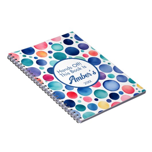 Personalized Notebook – Multicolor Circle Design – Notizblock (Rechte Seite)