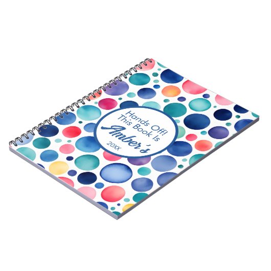 Personalized Notebook – Multicolor Circle Design – Notizblock (Linke Seite)