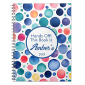 Personalized Notebook – Multicolor Circle Design – Notizblock (Vorderseite)