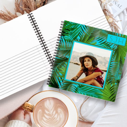 Personalized Notebook Sketch Pad Palm Fronds Notizblock