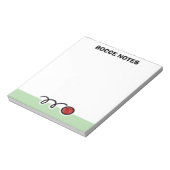 Personalized notepad with quirky bocce ball design notizblock (Rotiert)