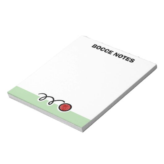 Personalized notepad with quirky bocce ball design notizblock (Rotiert)