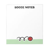 Personalized notepad with quirky bocce ball design notizblock (Vorderseite)