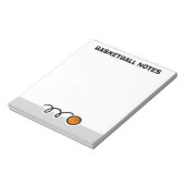 Personalized notepad with sporty basketball design notizblock (Rotiert)