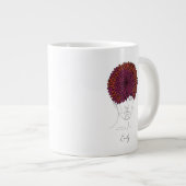 Personalized November Birth Flower Portrait Jumbo-Tasse (Vorderseite Rechts)