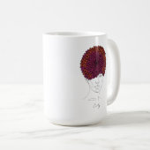 Personalized November Birth Flower Portrait Kaffeetasse (VorderseiteRechts)
