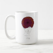 Personalized November Birth Flower Portrait Kaffeetasse (Links)