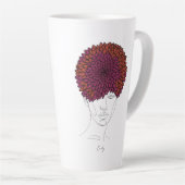Personalized November Birth Flower Portrait Milchtasse (Rechte Ecke)