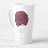 Personalized November Birth Flower Portrait Milchtasse (Linke Ecke)