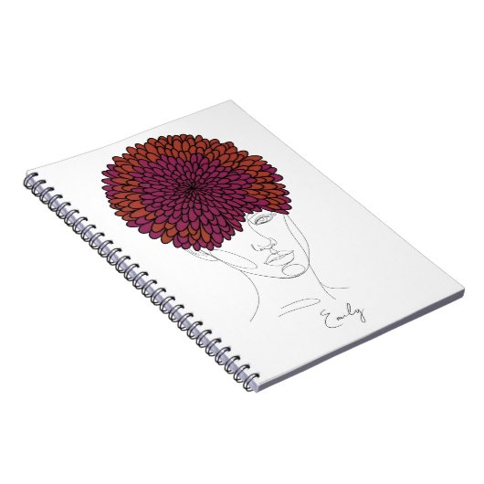 Personalized November Birth Flower Portrait Notizblock (Rechte Seite)