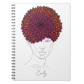 Personalized November Birth Flower Portrait Notizblock (Vorderseite)