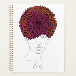 Personalized November Birth Flower Portrait Planer