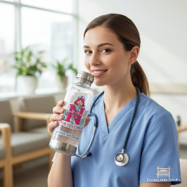 Personalized Nurse Alphabet N Gift Quadratischer Aufkleber