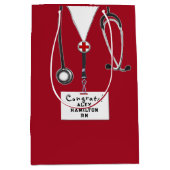 Personalized Nurse Graduation Medium Gift Bag Mittlere Geschenktüte (Vorderseite)