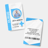 Personalized Nurse ID Badge for Hospital Staff Ausweis (Front & Back)