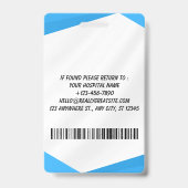 Personalized Nurse ID Badge for Hospital Staff Ausweis (Back)