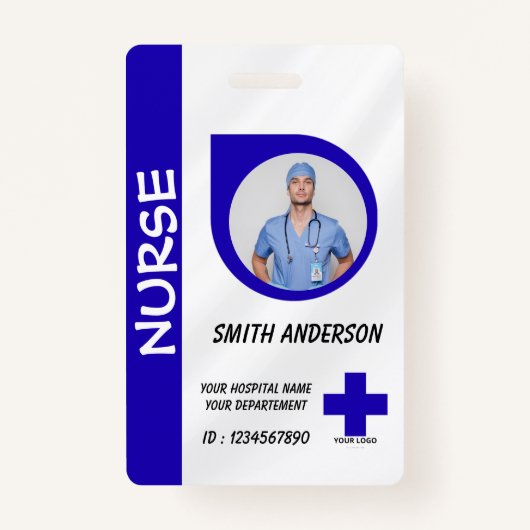 Personalized Nurse ID Badge for Hospital Staff Ausweis (Vorderseite)