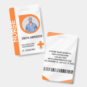Personalized Nurse ID Badge for Hospital Staff Ausweis (Front & Back)