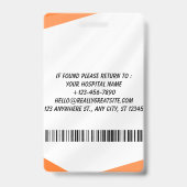 Personalized Nurse ID Badge for Hospital Staff Ausweis (Back)