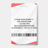 Personalized Nurse ID Badge for Hospital Staff Ausweis (Back)