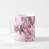 Personalized Nurse in Progress Classic 11oz Mug Kaffeetasse (Vorderseite Links)