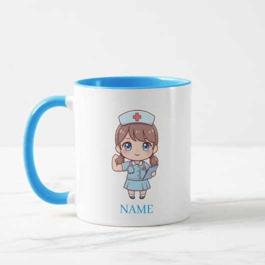 Personalized Nurse Mug with Name – Cute Nurse Tasse (Links)