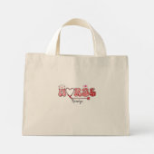 Personalized Nurse Name Tote Bag | Holiday Nurse G Mini Stoffbeutel (Rückseite)