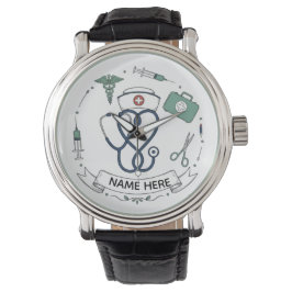 Personalized Nurse Name Watch Armbanduhr