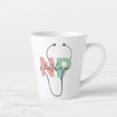 Personalized Nurse Practitioner Retro NP Name Gift Milchtasse (Rechts)