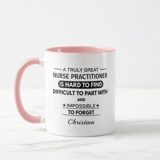 Personalized Nurse Practitioner Tasse (Links)