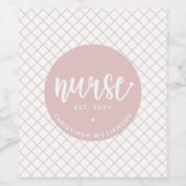 Personalized Nurse RN graduation Elegant Weinetikett (Einzelnes Label)