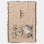 Personalized Nursery Blanket • Capybara Baby Decor Decke (Vorderseite Vertikal)