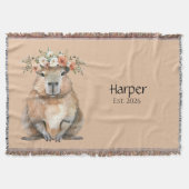 Personalized Nursery Blanket • Capybara Baby Decor Decke (Vorderseite)