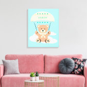 Personalized Nursery wall Art Leinwanddruck (Insitu (Wohnzimmer))