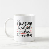 Personalized Nursing is a Calling Artistic Gift Kaffeetasse (Links)