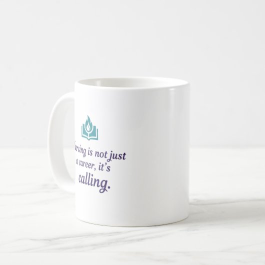 Personalized Nursing is a Calling Modern Gift Kaffeetasse (Vorderseite Links)