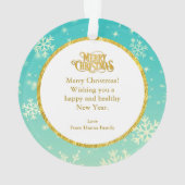 Personalized Nutcracker Ballet Christmas - Gift Ornament (Rückseite)