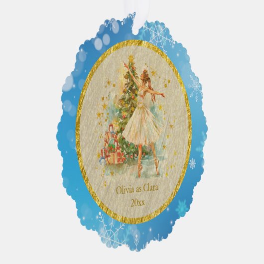 Personalized Nutcracker Ballet Christmas - Gift Ornament Karte (Rechts)